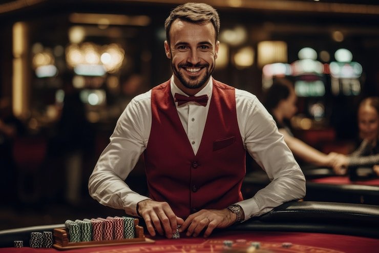 Live-dealer table experience in The Great Icescape Live-dealer blackjack table interface with real-time dealer feed
